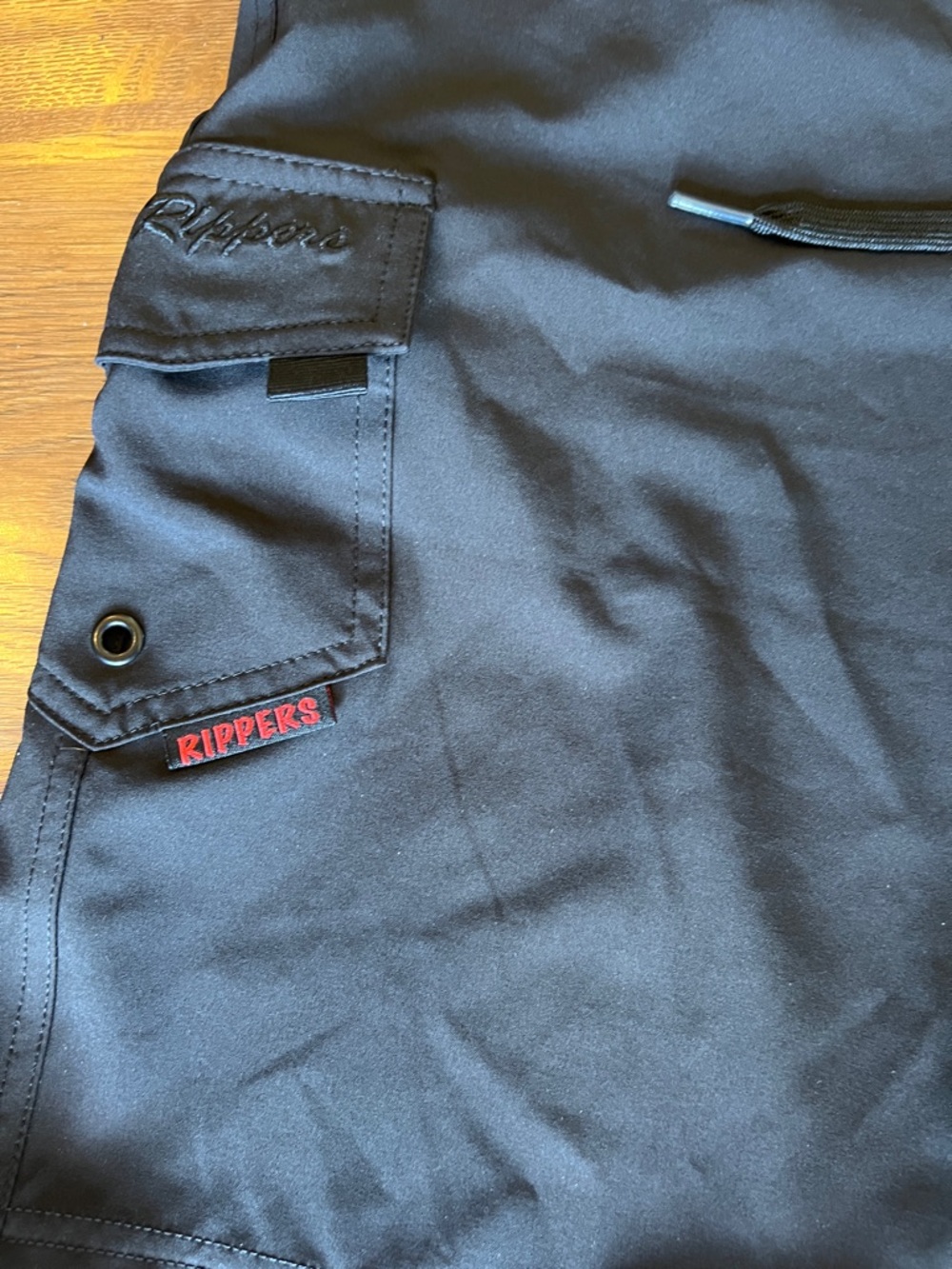 Maui Rippers Black Board Shorts Women’s Size 12 Surf Swim Trunks Drawstring - Picture 2 of 10